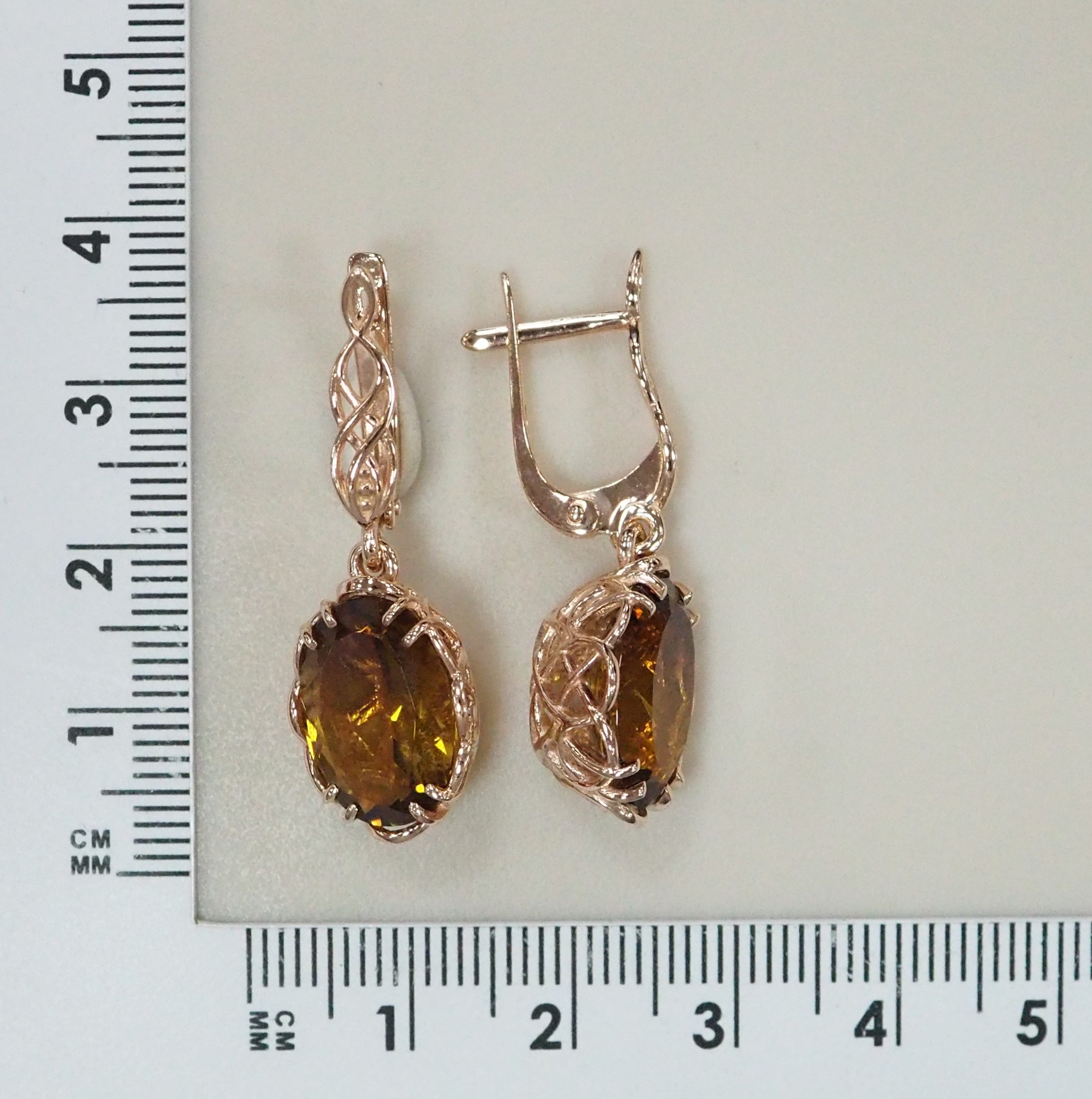 Серебряные серьги с аметринами
